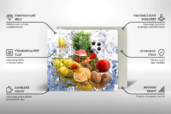 Sklo za varnou desku Šťavnaté ovoce a voda