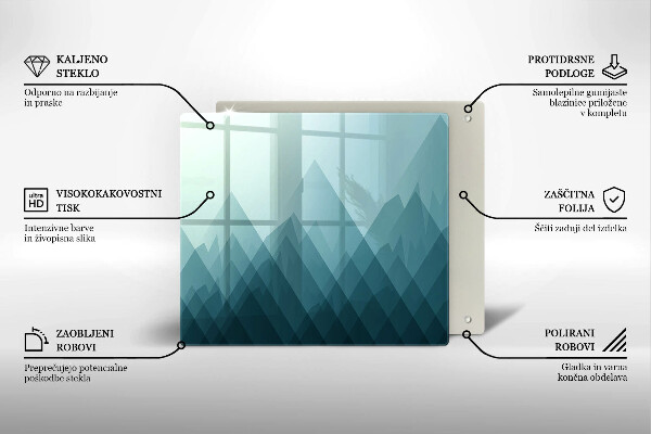 Sklo za varnou desku Abstraktní hory