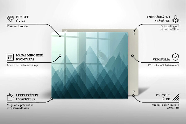 Sklo za varnou desku Abstraktní hory