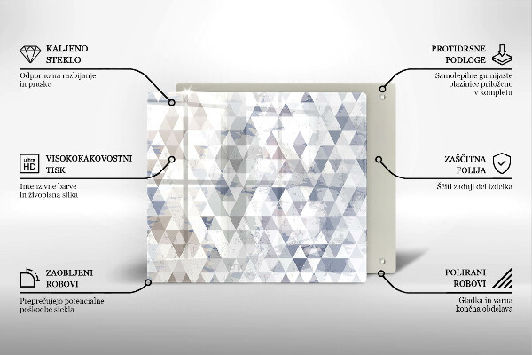 Sklo za varnou desku Vzor trojúhelníků