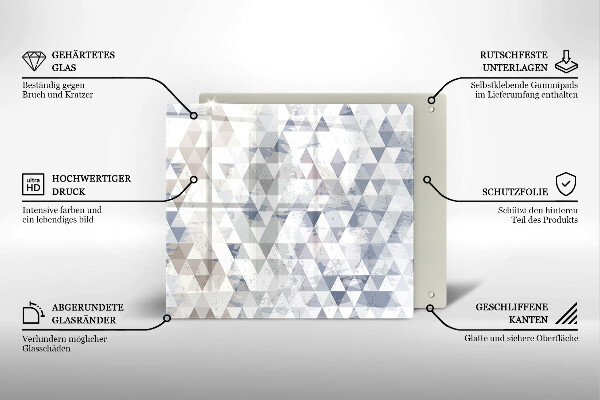 Sklo za varnou desku Vzor trojúhelníků