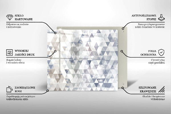 Sklo za varnou desku Vzor trojúhelníků