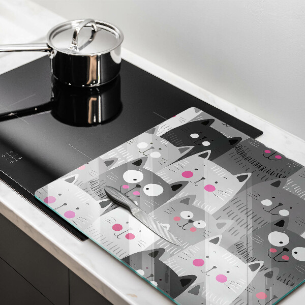 Sklo za varnou desku Ilustrace kočky