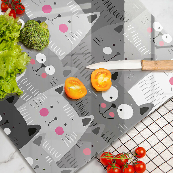 Sklo za varnou desku Ilustrace kočky