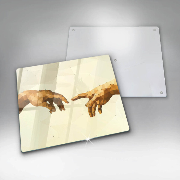 Sklo za varnou desku Stvoření adamových rukou