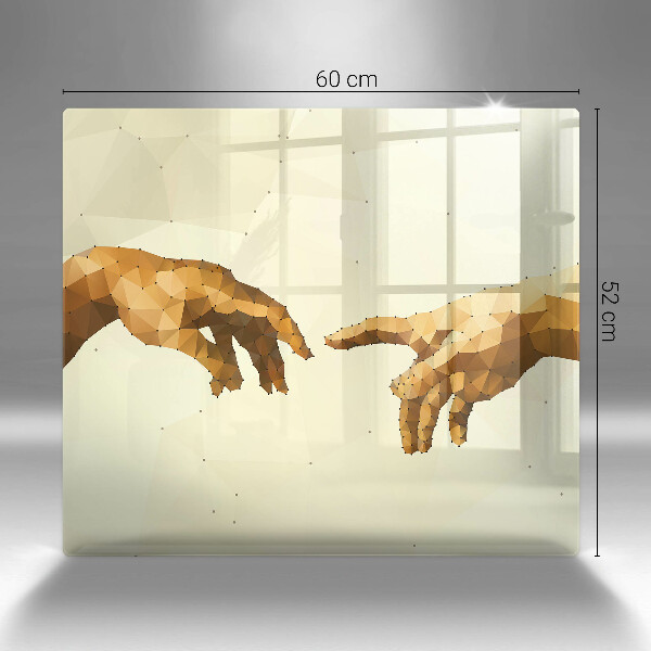 Sklo za varnou desku Stvoření adamových rukou