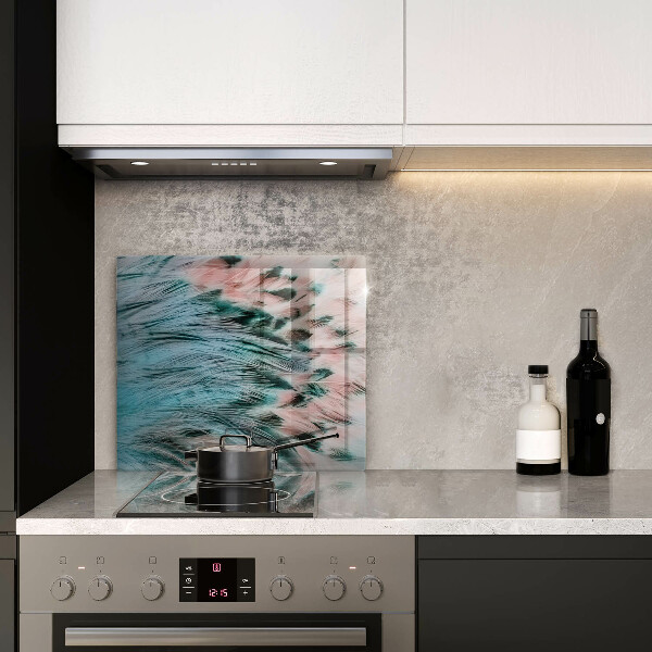 Sklo za varnou desku Boho ptačí peří