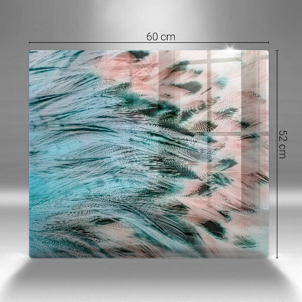 Sklo za varnou desku Boho ptačí peří