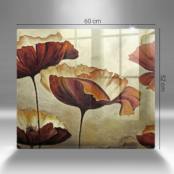 Sklo za varnou desku Malované boho květiny