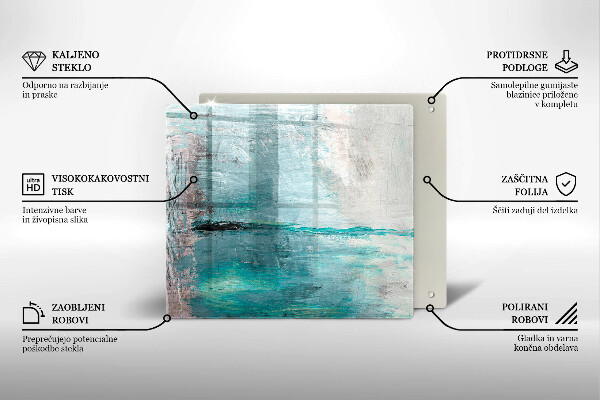 Sklo za varnou desku Malování abstrakce pozadí