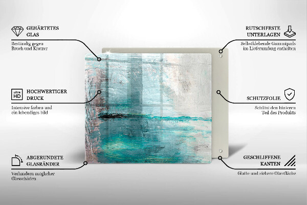 Sklo za varnou desku Malování abstrakce pozadí