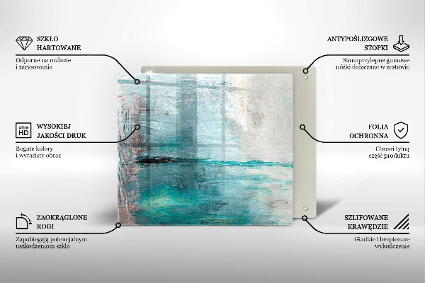 Sklo za varnou desku Malování abstrakce pozadí