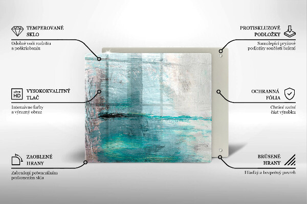 Sklo za varnou desku Malování abstrakce pozadí