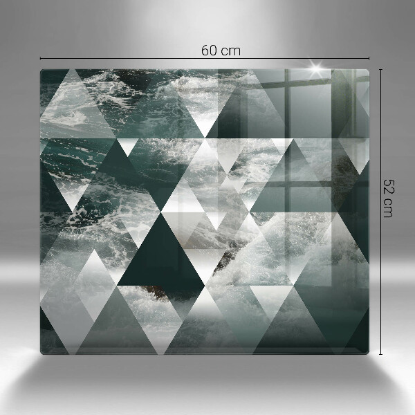 Sklo za varnou desku Trojúhelníky a voda
