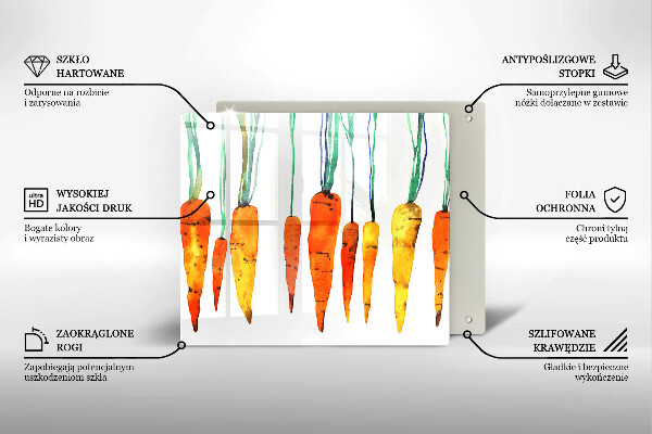 Sklo za varnou desku Mrkev ilustrace