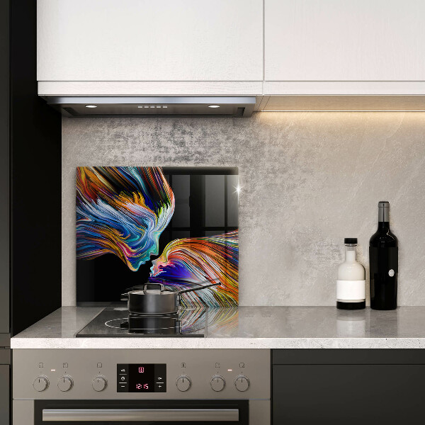 Sklo za varnou desku Polibek abstrakce