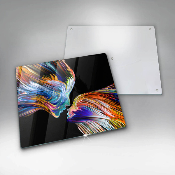 Sklo za varnou desku Polibek abstrakce