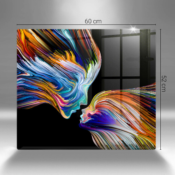 Sklo za varnou desku Polibek abstrakce