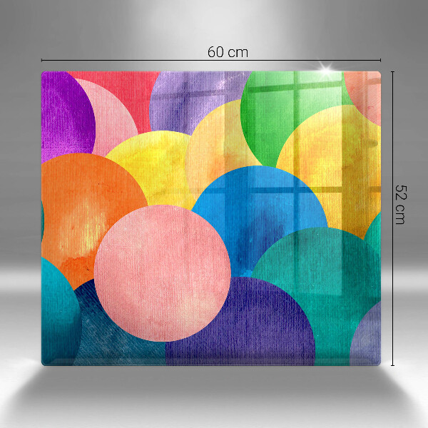 Sklo za varnou desku Barevné kruhy