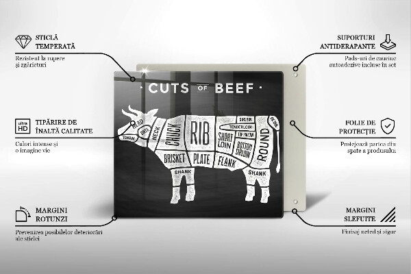 Sklo za varnou desku Kravské maso hovězí maso