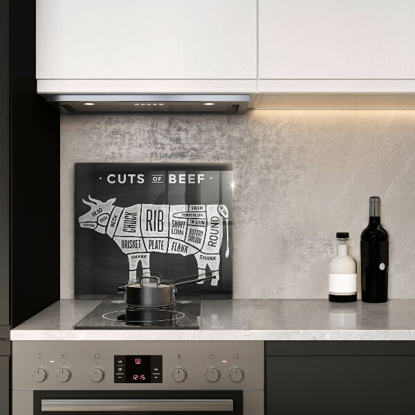 Sklo za varnou desku Kravské maso hovězí maso