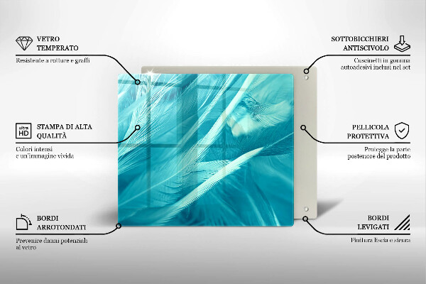 Sklo za varnou desku Jemné peří