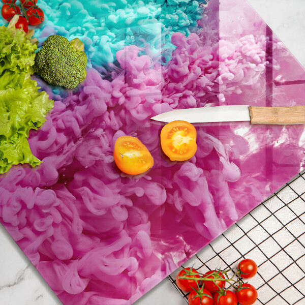 Sklo za varnou desku Tyrkysově růžový kouř