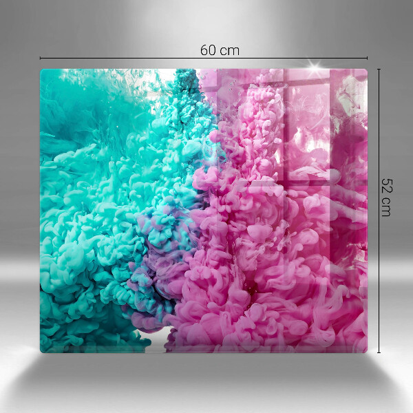 Sklo za varnou desku Tyrkysově růžový kouř