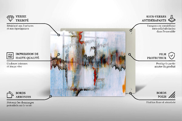 Sklo za varnou desku Abstrakce barvy