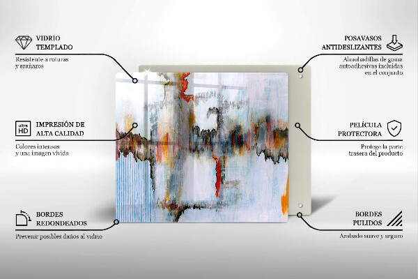 Sklo za varnou desku Abstrakce barvy