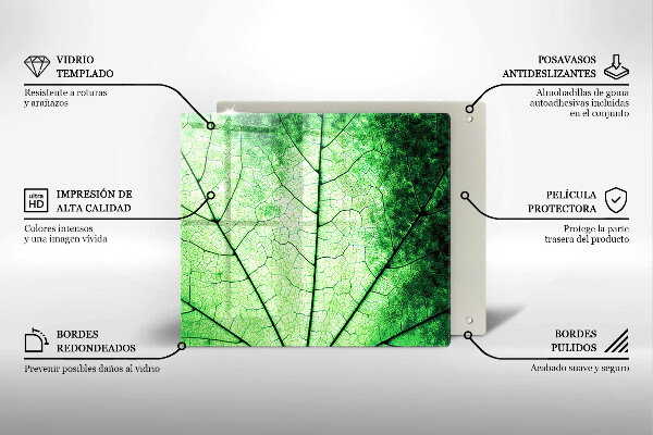 Sklo za varnou desku Dekorativní žilnatý list
