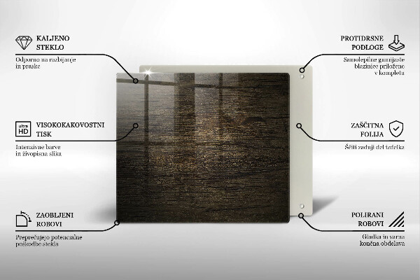 Sklo za varnou desku Textura dřevěné kůry