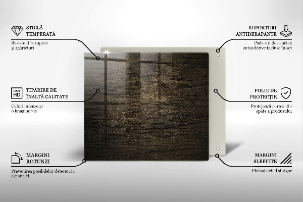 Sklo za varnou desku Textura dřevěné kůry