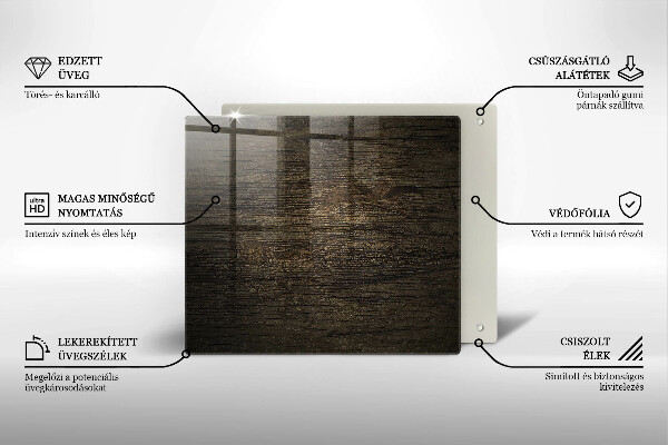 Sklo za varnou desku Textura dřevěné kůry