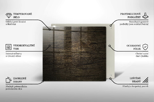 Sklo za varnou desku Textura dřevěné kůry