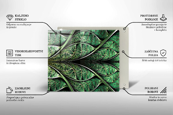 Sklo za varnou desku Struktura žilek listu