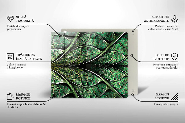 Sklo za varnou desku Struktura žilek listu