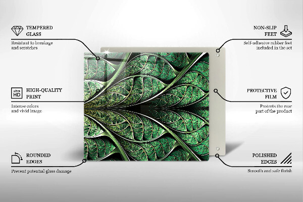 Sklo za varnou desku Struktura žilek listu