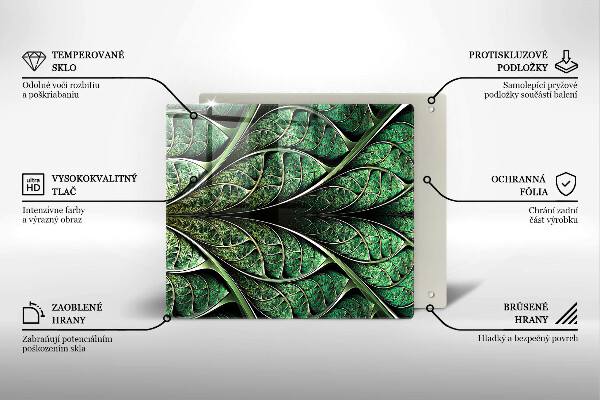 Sklo za varnou desku Struktura žilek listu