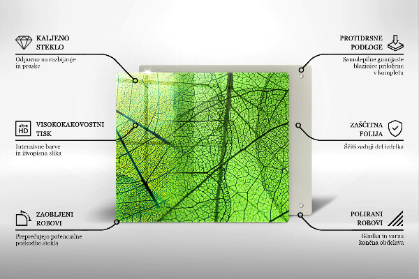 Sklo za varnou desku Přírodní listové žíly