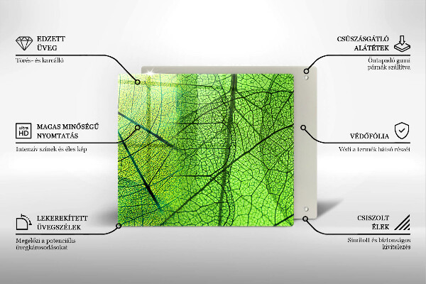 Sklo za varnou desku Přírodní listové žíly