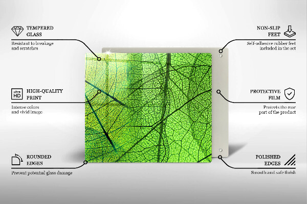 Sklo za varnou desku Přírodní listové žíly