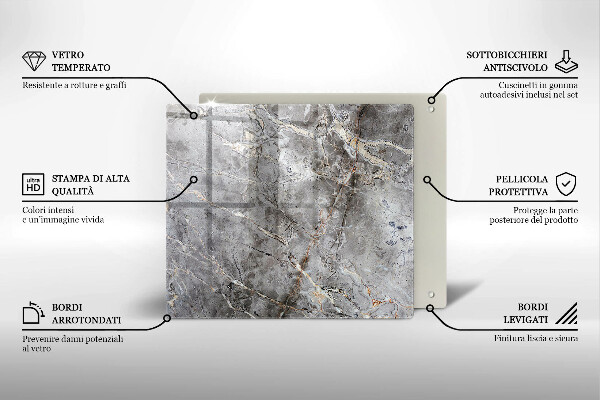 Sklo za varnou desku Textura kamene