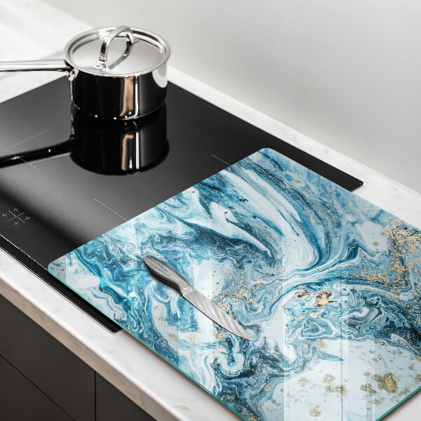 Sklo za varnou desku Struktura se zlatem