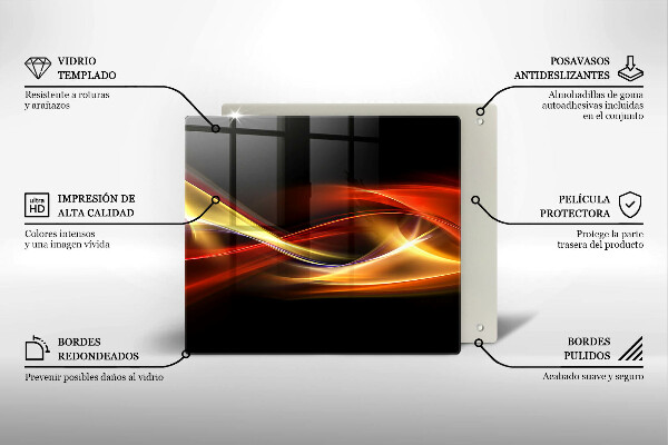 Sklo za varnou desku Abstraktní kouř a světlo