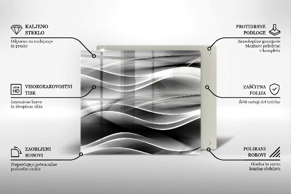 Sklo za varnou desku Abstrakce jemné linie