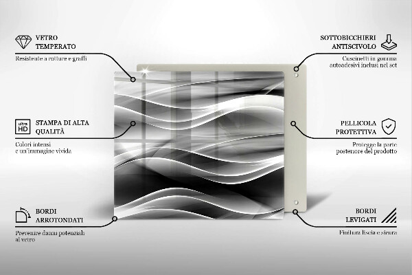 Sklo za varnou desku Abstrakce jemné linie