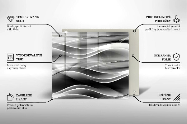 Sklo za varnou desku Abstrakce jemné linie