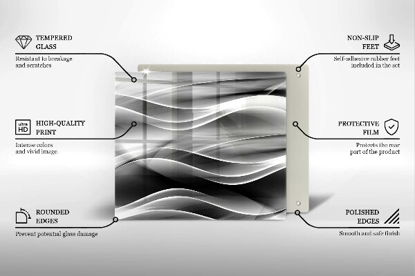 Sklo za varnou desku Abstrakce jemné linie