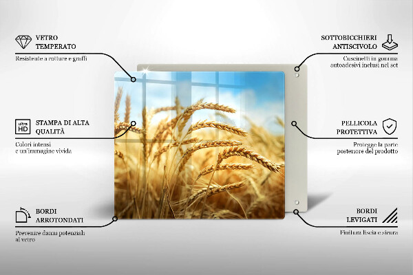 Sklo za varnou desku Klasy obilovin na poli